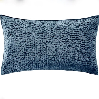 Pine Cone Hill - Parisienne Velvet Slate Blue Sham Cover King 36W/20H (Pillow Insert Sold Separately)