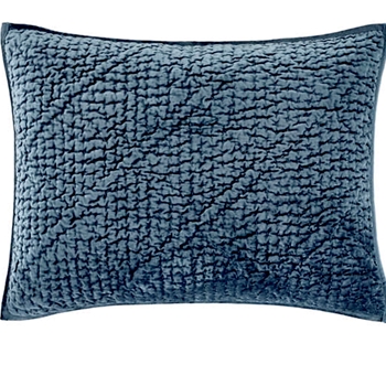 Pine Cone Hill - Parisienne Velvet Slate Blue Sham Cover Standard 26W/20H (Pillow Insert Sold Separately) 