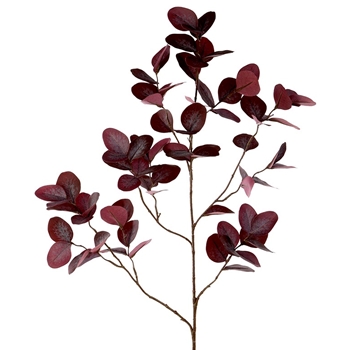 Eucalyptus - Leaf Branch 46in Burgundy - PSE982-BU