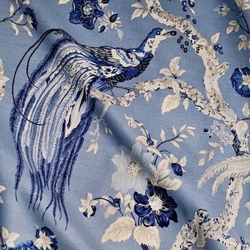 Print - Olana Larkspur Delft 54in, 31K DR, 100% Cotton, 13.5 Hor X 32in Vert Repeat