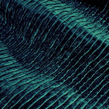 Velvet - Pleat Peacock Teal 54in, 18K DR, 100% Polyester, 1/5in Across the roll pleat.