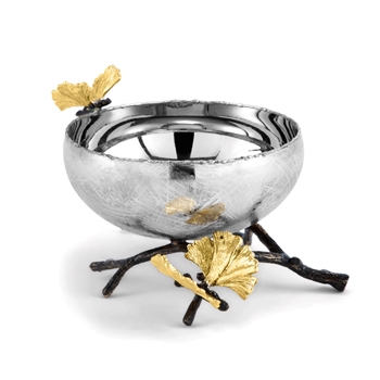 Aram Butterfly Ginkgo Bowl Nut Small 7W/6L/4H