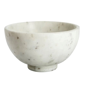 Lothantique - Belle de Provence Marble Bowl White Large 8x4in 