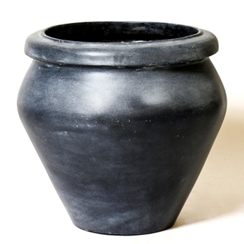 Planter - Riviera Medium 17W/17H Dusted Black Fibreglass