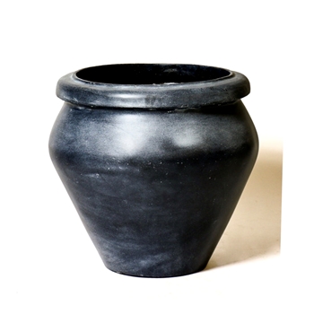 Planter - Riviera Small 13W/13H Dusted Black Fibreglass