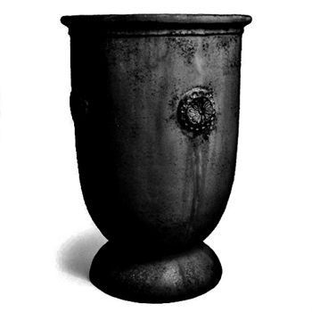 Planter - Anduze Tall 20W/30H Dusted Black Fiberglass