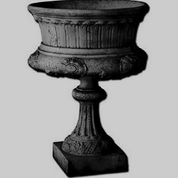 Urn - Newcastle 19W/29H Fiberstone Dusted Black Fiberglass