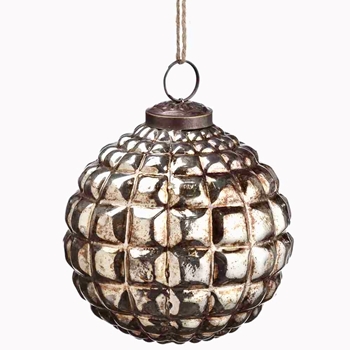 Globe - Glass Cobble Antique Gold 4in