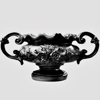 Urn - Heirloom - Dusted Black Fiberglass 23W/15D/11H