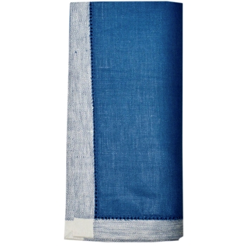 Napkin Linen Majesty French Blue White 21SQ