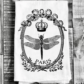 Tea Towel - Queen Dragonfly Flour Sack 27in SQ