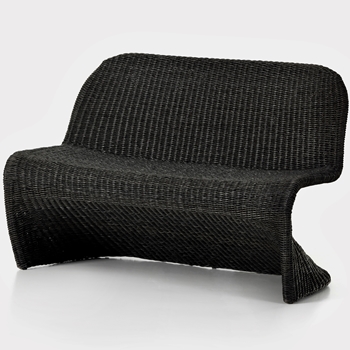 Outdoor Woven Portia Bench Graphite 50W/27D/34H