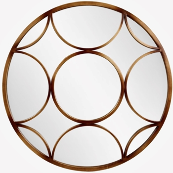 32W/32H - Mirror Carlisle Gold Brass Round