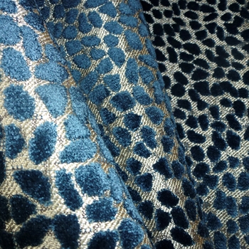 Velvet Jacquard - Jelly Beanz Lapis Sapphire  - 18K DR, 56in Wide, Repeat 14HOR/37VERT. 52% Polyester, 58% Viscose