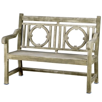 Bench - Leagrave - Garden Faux Bois Concrete  51W/26D/40H