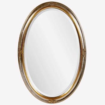 21W/32H Mirror - Carlton Oval Silver & Gold Gild