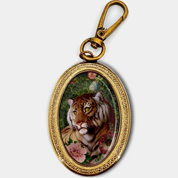 Voglio Bene France - Key Ring 2x3in - Machli Tiger