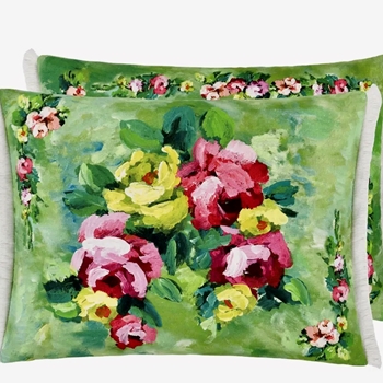 Designers Guild Cushion - Ghirlanda Emerald 24x18in. Luxurious Down Insert.