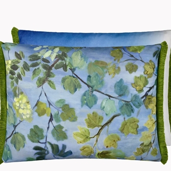 Designers Guild Cushion - Giardino Segreto Azure Outdoor 24x18in