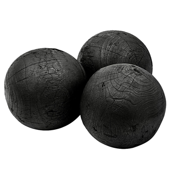 Globe - Black Stained Teak Wood 6in