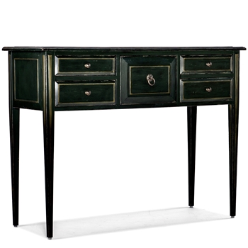 Console Table - Charleston Ebony 5 Draw 48x18x36