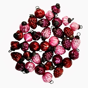 Kugel - Mini 1in Vintage Berry Black Shades Bag of 36