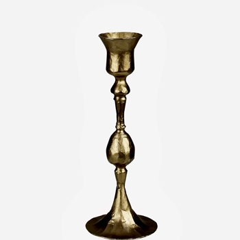 Candlestick - Petro Brass Finished Iron  3x8in