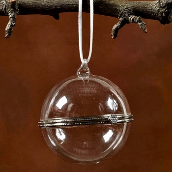 Ornament - Keepsake Globe Clear Glass 3.5in
