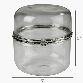 Box - Keepsake Glass Clear 3x3in