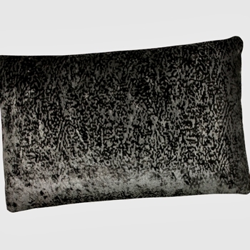 Cushion - Lynx Cut Velvet Graphite 24x16in  - Feather Fill