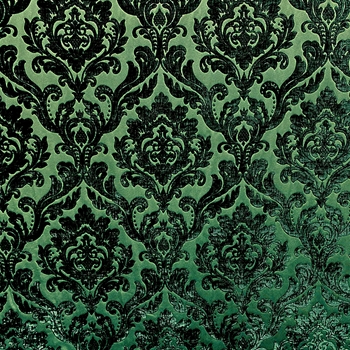 Chenille Jacquard - Neiman Emerald,  57in, 100% Polyester, 15K DR, Repeat 14Hx18V