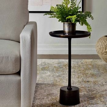 Accent Table - Blake Iron Patina Black 13W/23H