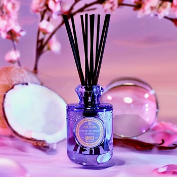 Voluspa - Wicked - For Good Cherry Blossom  Violet Glass Reed Diffuser 3.4oz  4Months