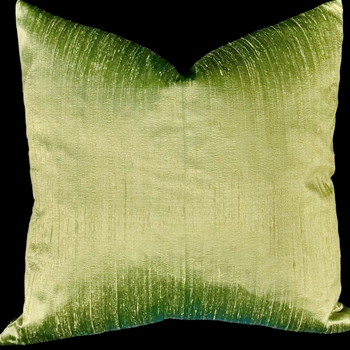 Silk Dupioni Peridot Emerald Cushion 18SQ