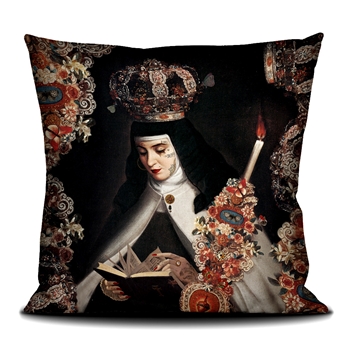 Voglio Bene France - Velvet Cushion Prayer 20SQ - Synthetic Down Insert