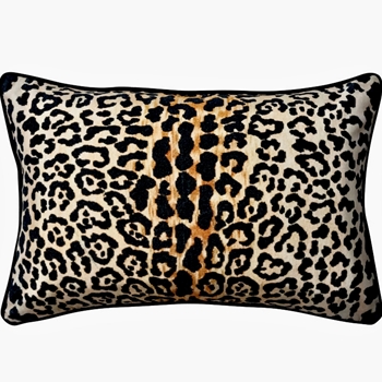 Cushion -  Leopard Velvet 24x16in