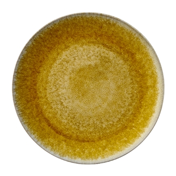 Plate - Reactive Glaze Yellow !0.5in Stoneware