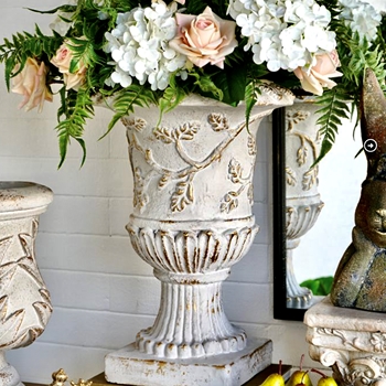 Urn - Classic Ornate Oak Pattern 14x20in Cast Magnesium