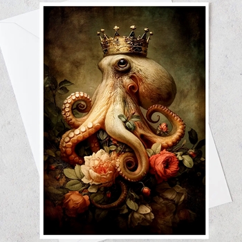 Greeting Card - Octopus Queen