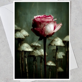 Greeting Card - Velvet Rose in Bloom