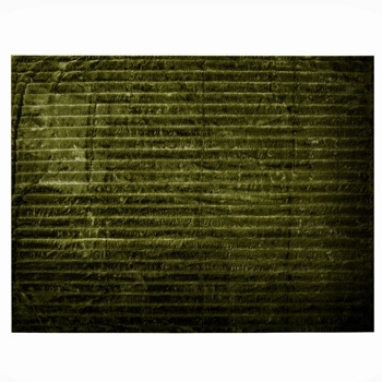 Throw - Faux Fur Ribbed Green 60x50in