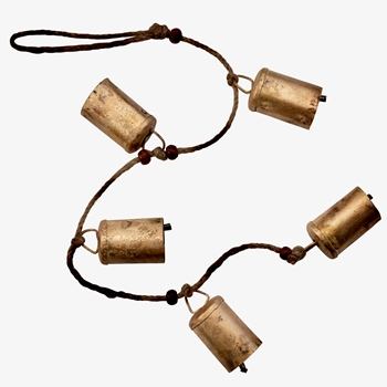 Garland - Rustic Gold Bells 28in