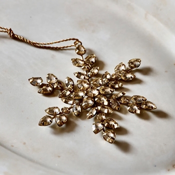 Ornament - Snowflake Jewelled 5in
